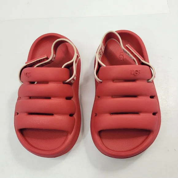 UGG SPORT YEAH KIDS SANDAL SHOES TODDLER SIZE 7 RED - Picture 3 of 12